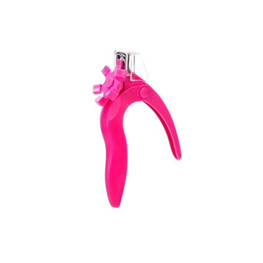 Pince coupe capsules rose, équipée d'une guide pour la longueur des capsules