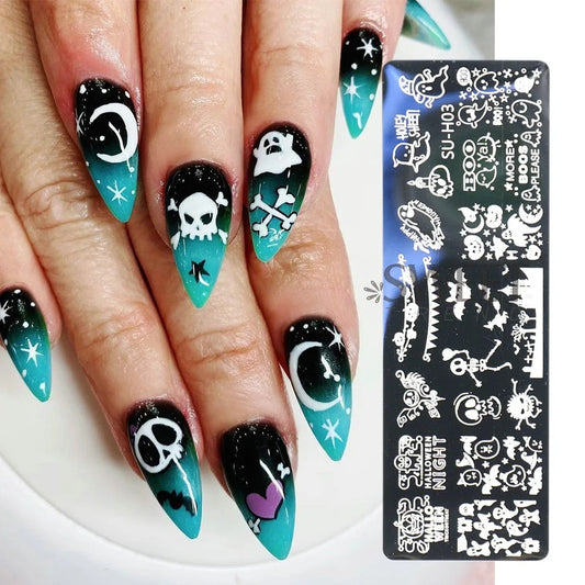 PLAQUE DE STAMPING HALLOWEEN - MOTIF 1