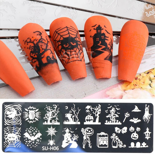 PLAQUE DE STAMPING HALLOWEEN - MOTIF 8