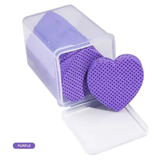 200 TOALLITAS DISOLVANTES CORAZÓN MORADO