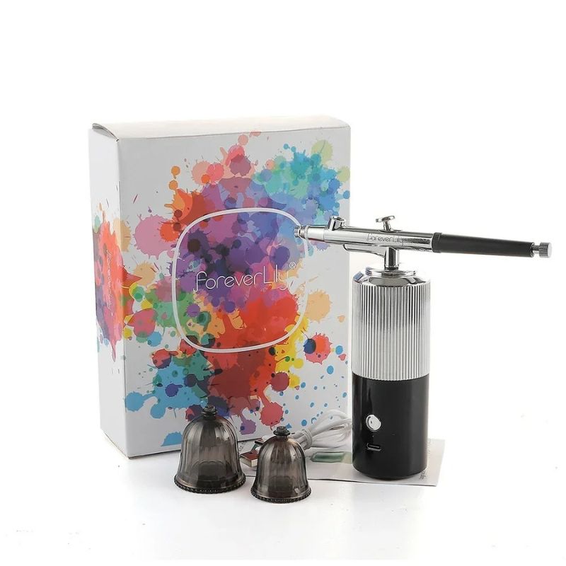 CREA AIR BLACK &amp; SILVER - PORTABLE NAILART AIRBRUSH