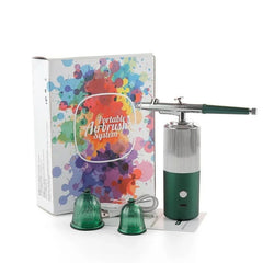 CREA AIR GREEN &amp; SILVER - PORTABLE NAILART AIRBRUSH