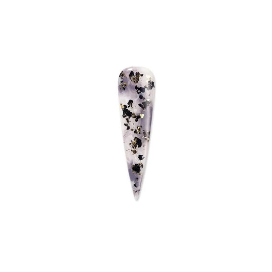 feuilles de paillette nail art noir et or pour la décoration des ongles