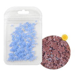 COLOR-CHANGING FLOWERS & PEARL NAIL ART - BLUE