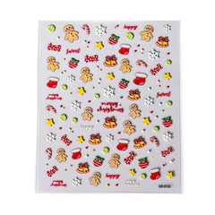 NAIL ART STICKERS GINGY CHRISTMAS