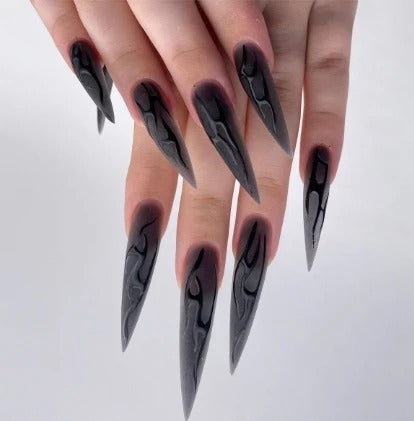Press on Nails Dark Blood 3D – Faux Ongles Gothiques