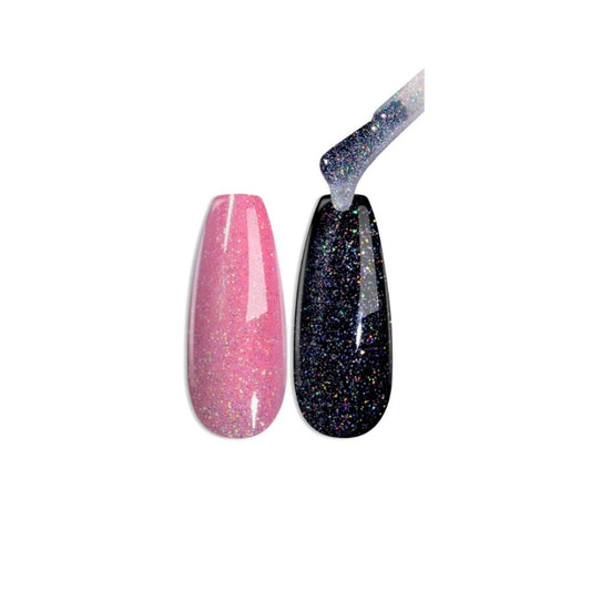 top coat avec paillettes incrustées