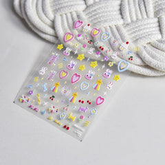 stickers cute happy vibes pour nail art