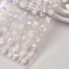 stickers ongles noel enchanté