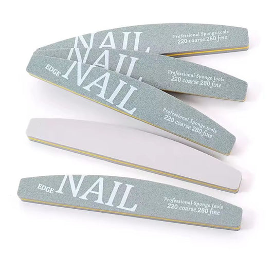 LIMES À ONGLES DOUBLE FACES DEMI-LUNE - 220/280